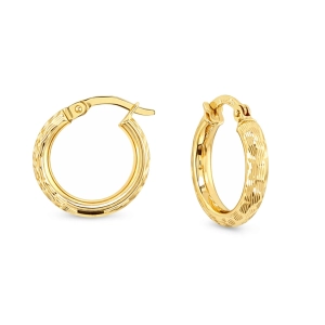 Złote kolczyki koła 585 szczotkowane S 1912202364