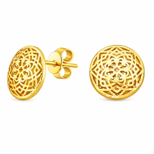 Złote kolczyki geometryczne 1202202430