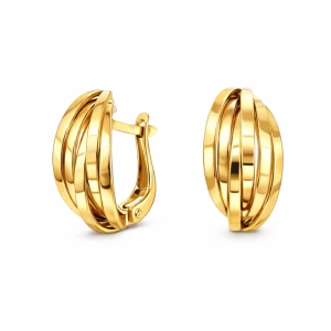 Złote kolczyki angielskie grube