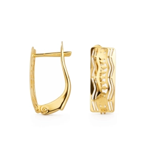 Złote kolczyki 585 angielskie 18 mm