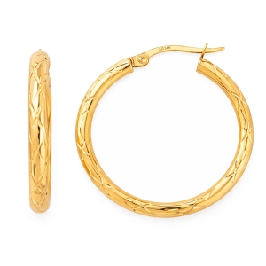 Złote kolczyki koła 585 2,5 CM