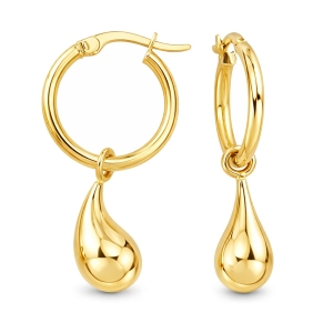 Złote kolczyki łezki wiszące 011020242