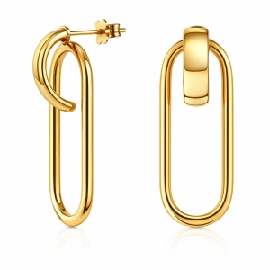 Złote owalne kolczyki p. 585