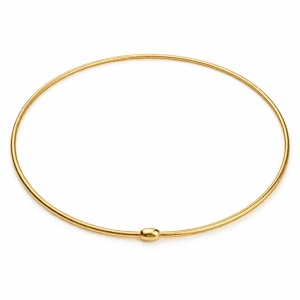 Złoty naszyjnik elektroforma z jednym elementem