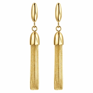 Złote kolczyki elektroforma-wiszące długie
