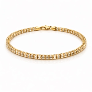 Złota bransoletka z elementami białego złota 202509183N