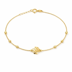 Bransoletka złota p.585 kwiatek 2205202335