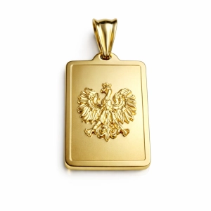 Złota zawieszka z orłem Godło Polski