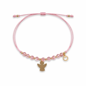 Bransoletka na I Komunie Świętą: Aniołek i Kamienie Swarovski