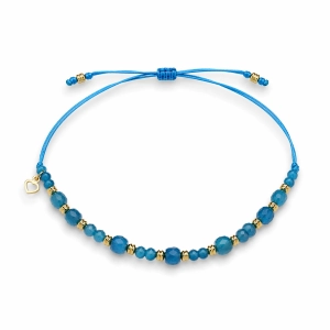 Bransoletka na sznurku- Blue apatyt