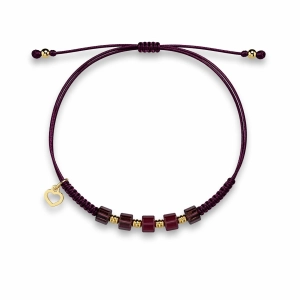 Bransoletka na sznurku z kamieniami Swarovski