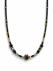 Naszyjnik z kamieniami naturalnymi - Spinel, Agat, Crystals by Swarovski,