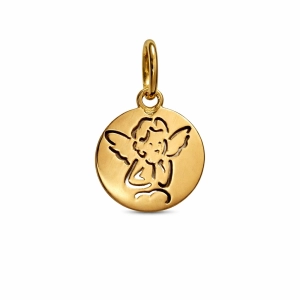 Złoty Medalik Skrzydlaty Aniołek