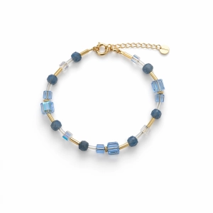 Baran znak zodiaku bransoletka - Kyanit, Kryształ górski, Crystal by Swarovski