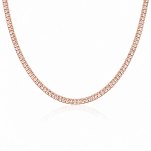 Złoty naszyjnik z elementami białego złota 202509183N1- rose gold