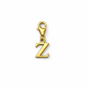 Złoty Charms z Karabińczykiem LITERA Z 009