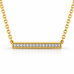Złoty Naszyjnik Żółte Złoto 585 z Diamentami 0,12 ct 45 cm 104-10024