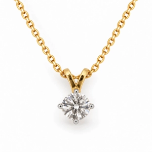 Złoty Naszyjnik Żółte Złoto 585 z Diamentem 0,30 ct 45 cm 104-10037 (4,2)