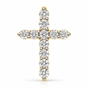 Złota Zawieszka Krzyż z Brylantami 1,16 ct Złoto 585 104-10039