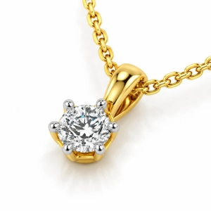 Złoty Naszyjnik Żółte Złoto 585 z Diamentem 0,3 ct 45 cm 104-10004 (4,2)