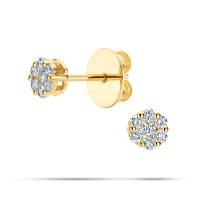 Złote Kolczyki Sztyfty z Brylantami 0,22 ct G/SI, Żółte Złoto 585 – Classic Diamonds