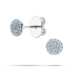 Złote Kolczyki Sztyfty Okrągłe z Brylantami 0,20 ct G/SI, Białe Złoto 585 – Classic Diamonds