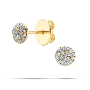 Złote Kolczyki Sztyfty Okrągłe z Brylantami 0,20 ct G/SI, Żółte Złoto 585 – Classic Diamonds