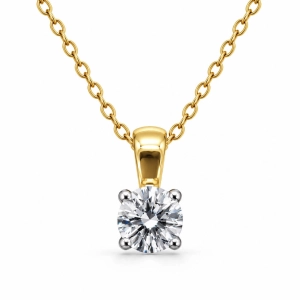 Złota Zawieszka 585 z Naturalnym Brylantem 0,11 ct