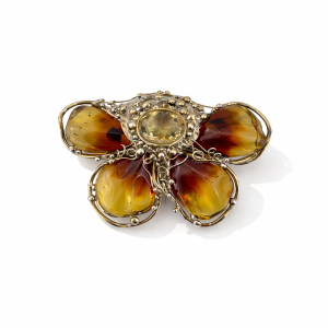 Srebrna zawieszka z bursztynem